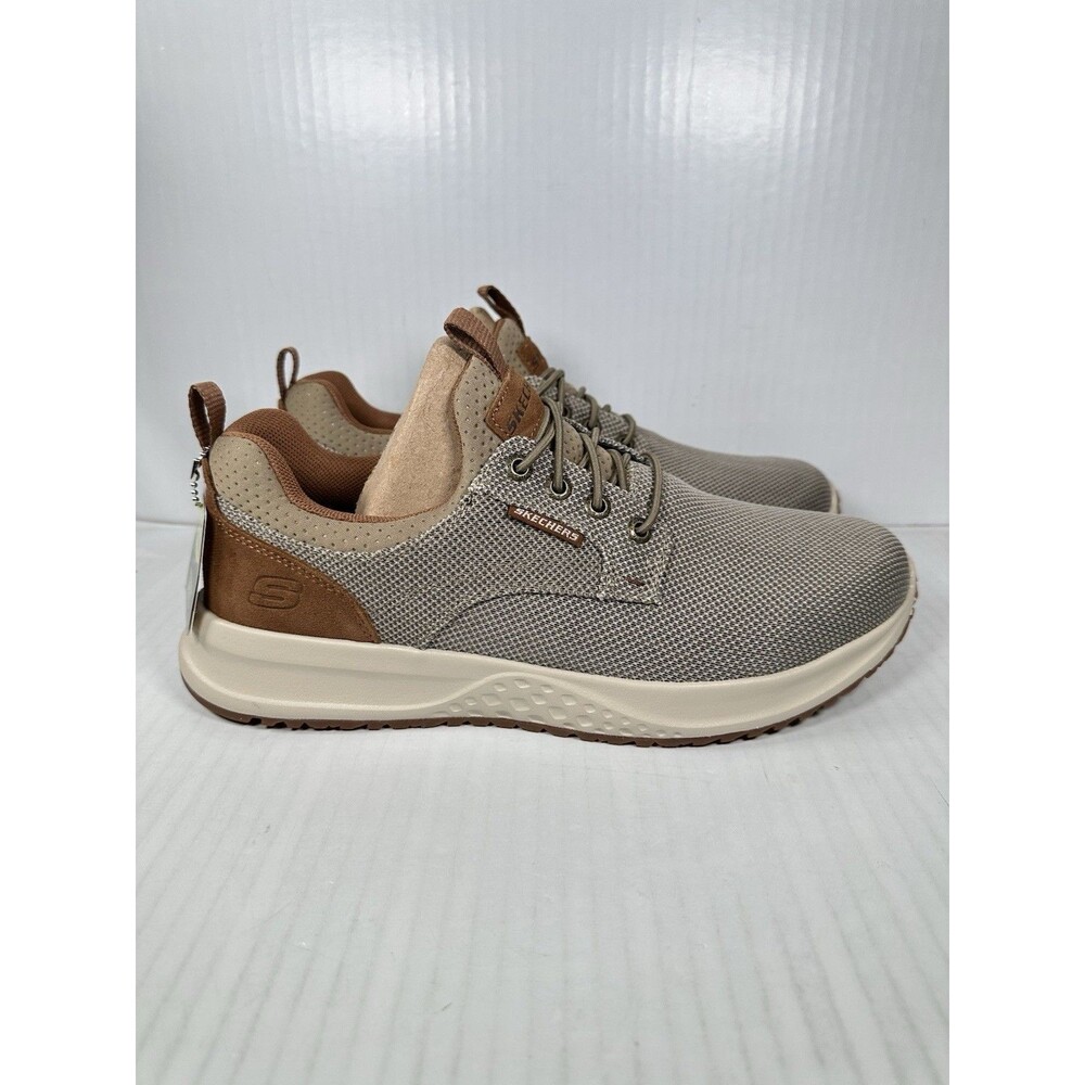 Size 9 Skechers Mens Relaxed Fit Fletch- Oxley Shoe 205078 TPE (Taupe- Medium)